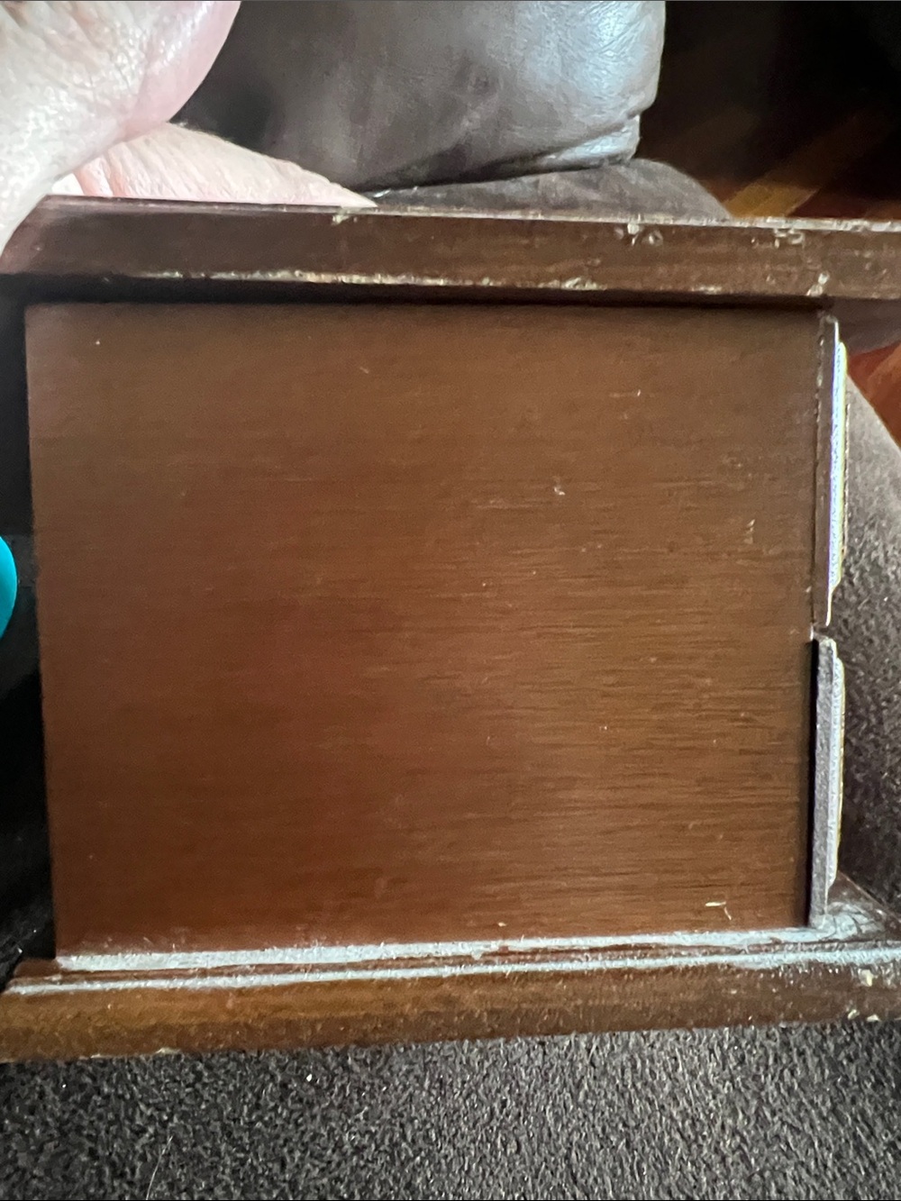 Vintage 1970s Wood Tile Top Jewelry Box - Holly Hobbie Style - filled ๐ - Picture 7 of 8